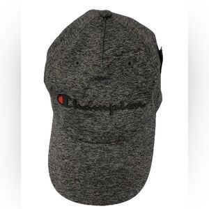 Champion Hat Mens Logo Cap Embroidered Heather Grey Casual Adjustable Buckle New